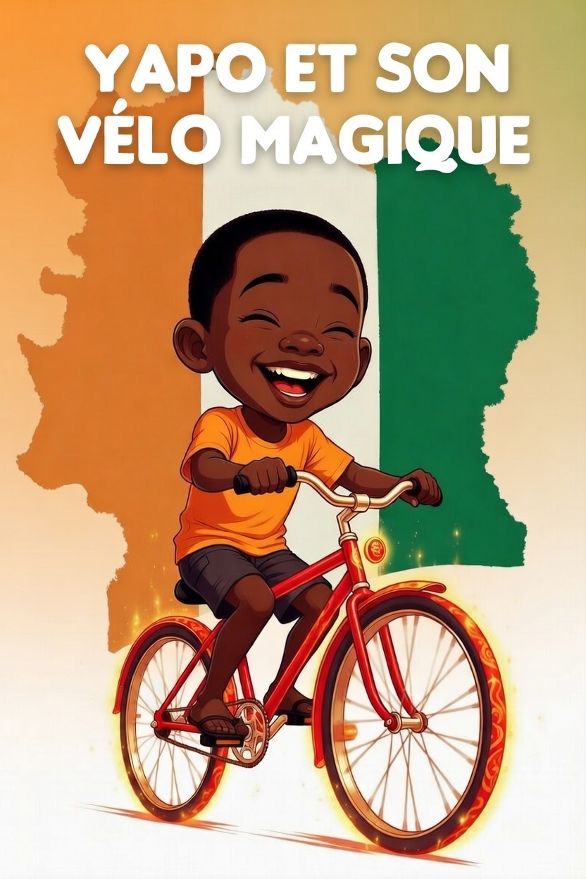 Couverture du livre jeunesse Yapo et son vélo magique